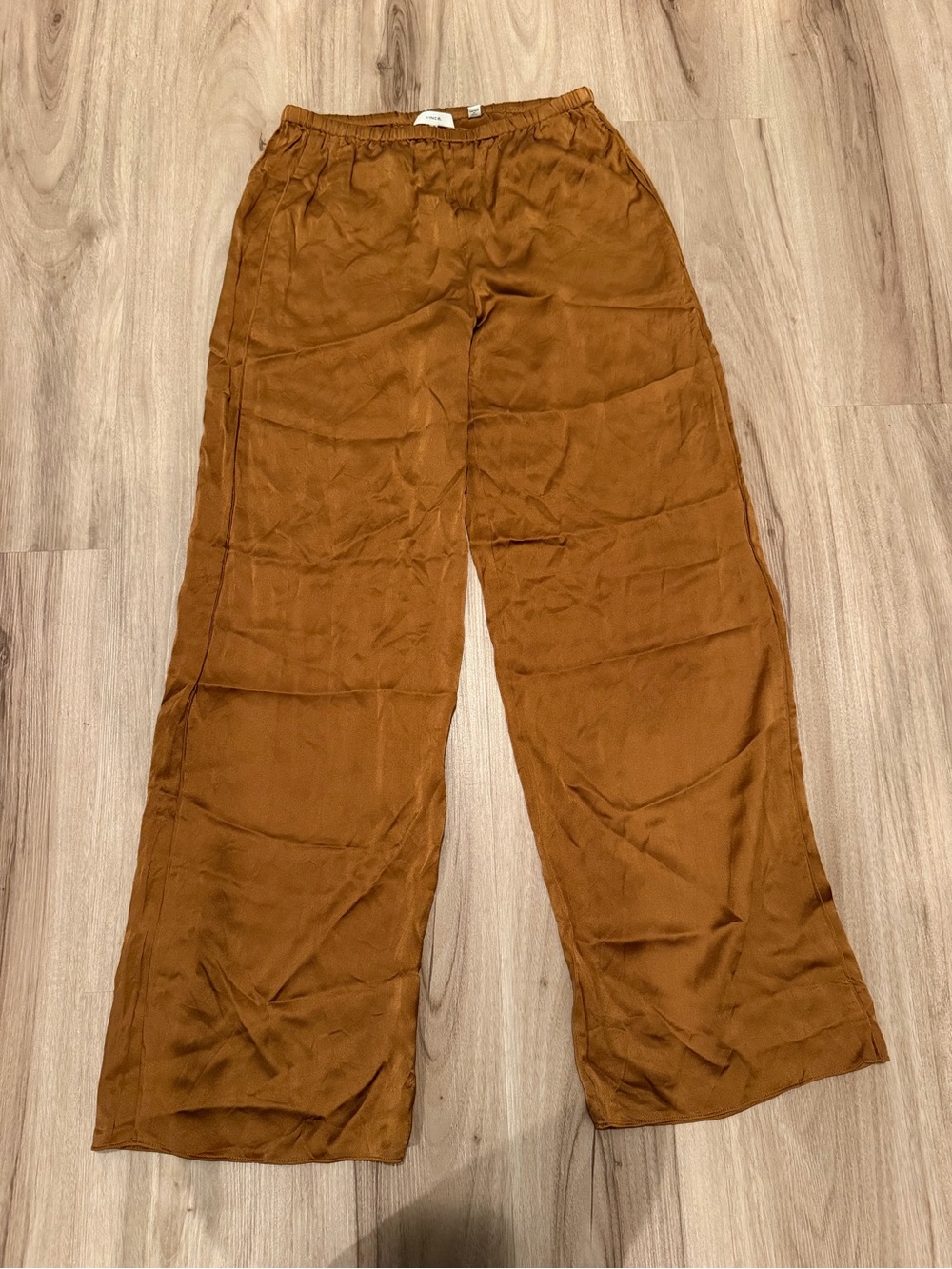 Vince Wide-Leg Pants in Rust